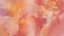 Elephant!, acrylic 20x30" by Alison Nicholls